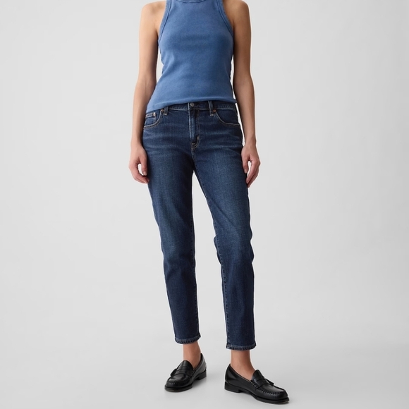 Girlfriend midrise Gap blue jeans size 24 / 00 petite jeans stretch - Picture 1 of 12
